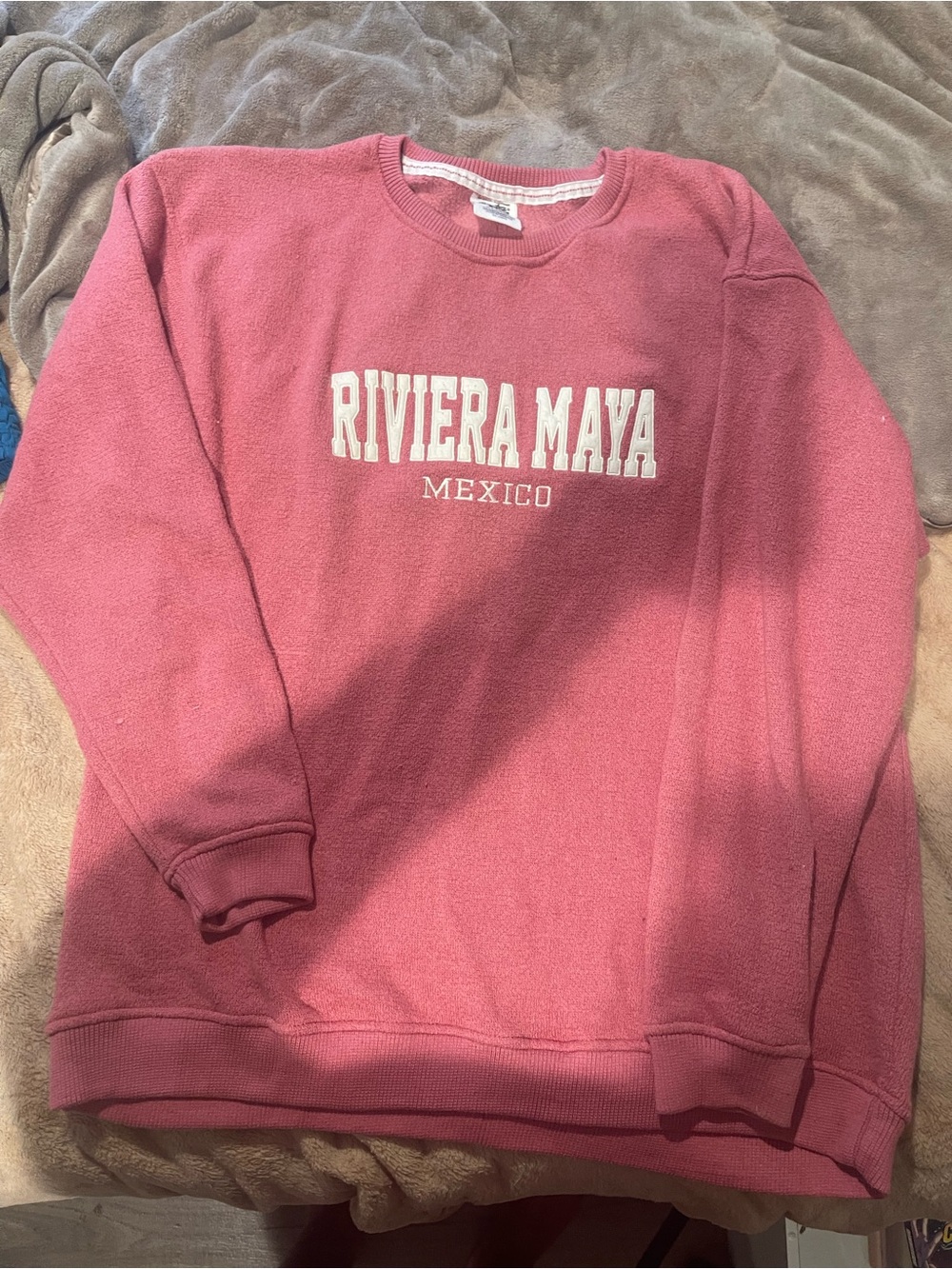 Riviera Maya Mexico Crewneck Sweatshirt - Rose